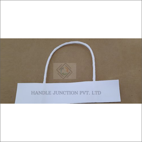 Twisted White Paper Handle - Size: 155 Mm