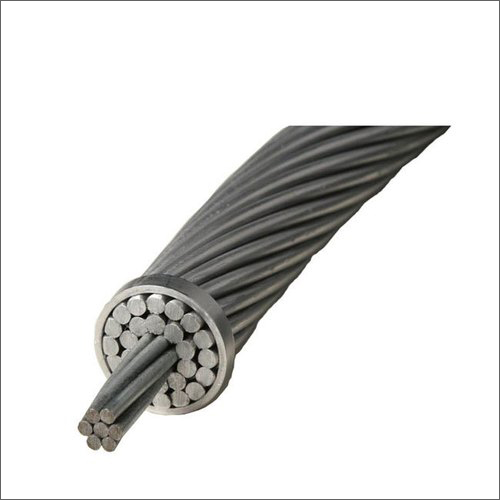 Aluminium Acsr Conductor Wire - 500 Meter Length, Round Shape, Grey Color | High Tensile Strength, Excellent Conductivity, Chemical & Rust Resistant