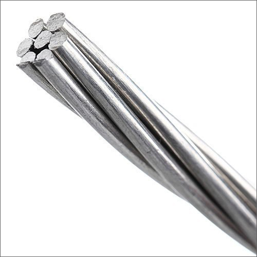 Aac Conductor Wire - Aluminium Stranded, 500 Meter Length, Silver Round Shape | Ideal For Overhead Transmission Lines, Industry Applications