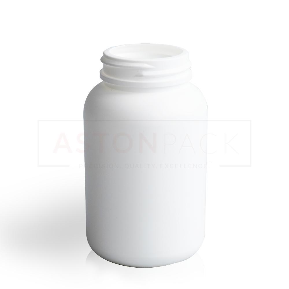 White Hdpe Round Tablet Bottle - 200ml, Eco-friendly And Nontoxic With Wider Mouth For Easy Filling, Polished White Smooth Dustproof Surface
