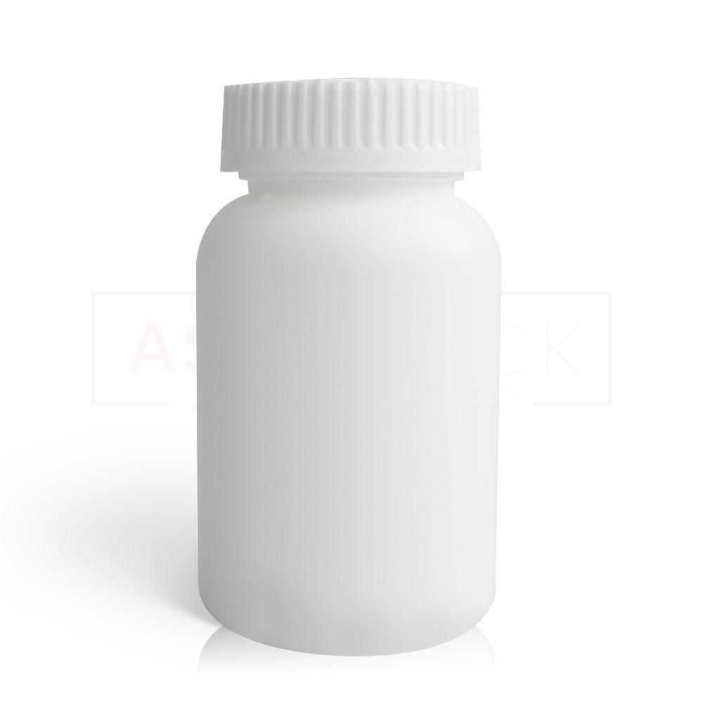 White Hdpe Round Tablet Bottle - 200ml, Eco-friendly And Nontoxic With Wider Mouth For Easy Filling, Polished White Smooth Dustproof Surface