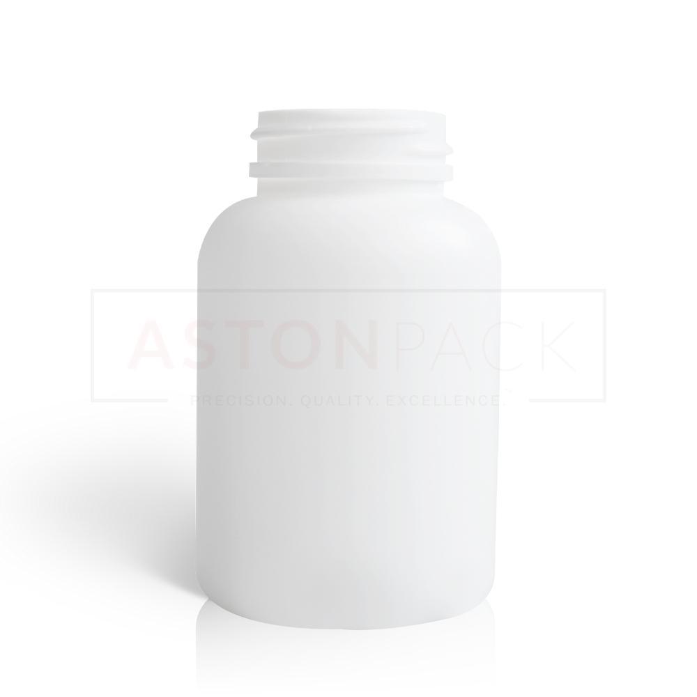 White Hdpe Round Tablet Bottle - 150ml | Eco-friendly, Nontoxic, Wide Mouth Design, Compatible With Automatic Filling Machines