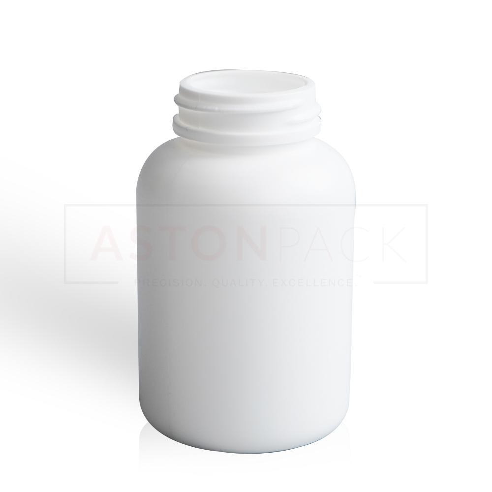 White Hdpe Round Tablet Bottle - 150ml | Eco-friendly, Nontoxic, Wide Mouth Design, Compatible With Automatic Filling Machines