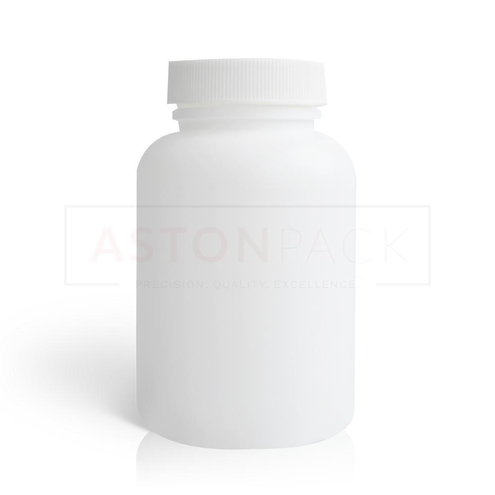 White Hdpe Round Tablet Bottle - 150ml | Eco-friendly, Nontoxic, Wide Mouth Design, Compatible With Automatic Filling Machines