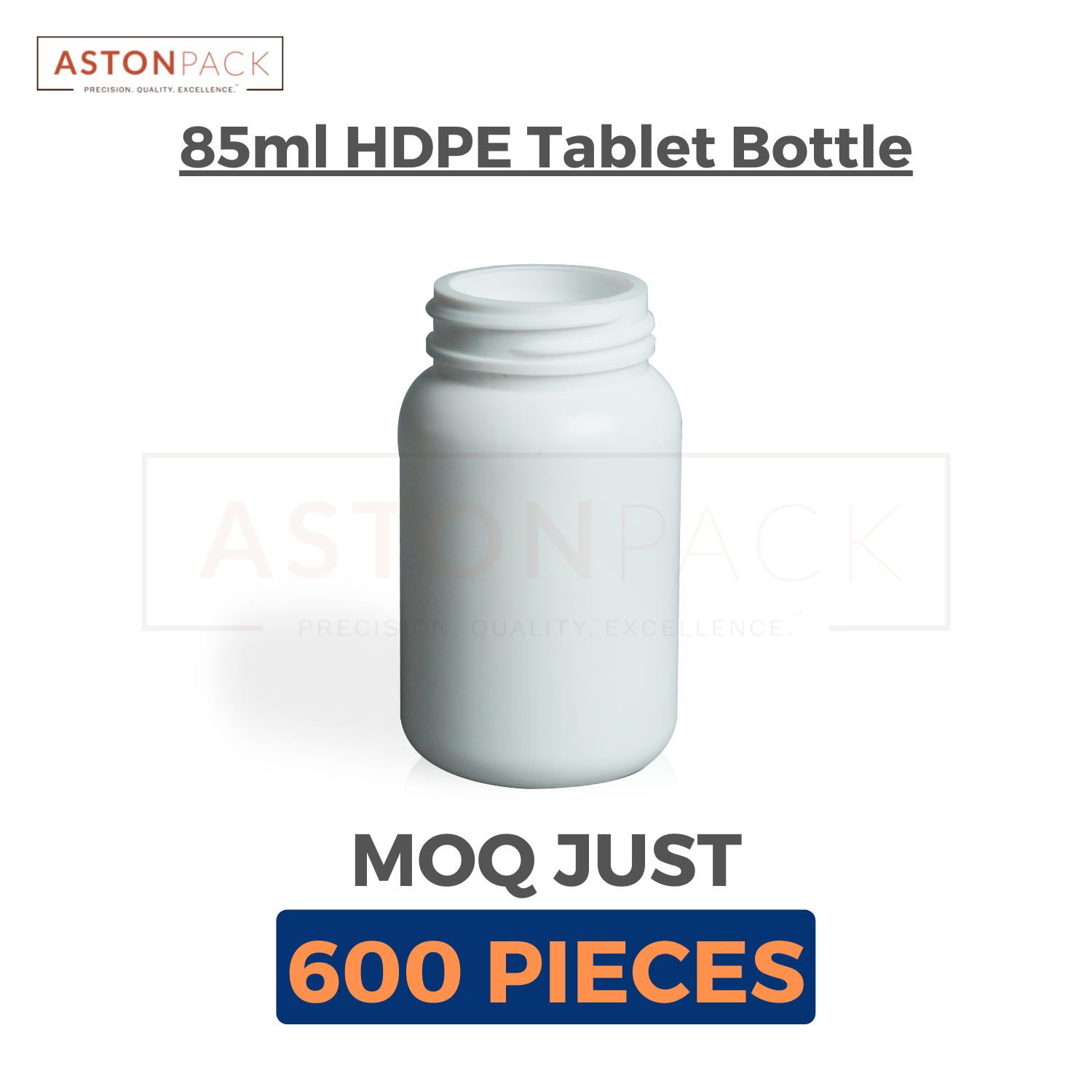 White Hdpe Round Capsule Bottle (Pharma Grade) Capacity: 60ml