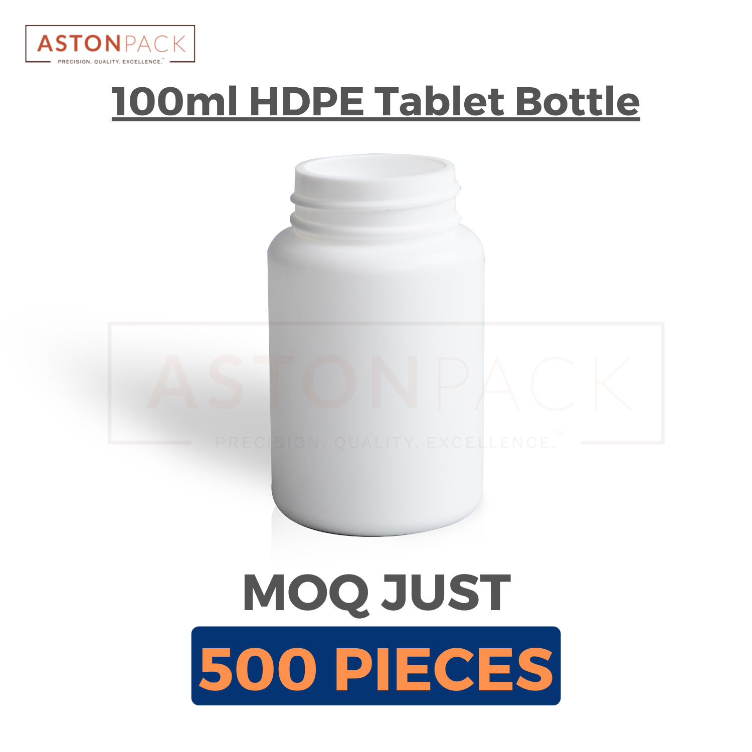 White Hdpe Round Capsule Bottle (Pharma Grade) Capacity: 60ml