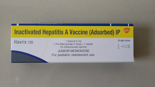 Inactivated Hepatitis A Vaccine (Adsorbed) IP - 0.5 ml Junior Monodose Pre-filled Syringe, Intramuscular Injection for Pediatric Use - Store in Refrigerator 2-8°C, Consult Your Doctor