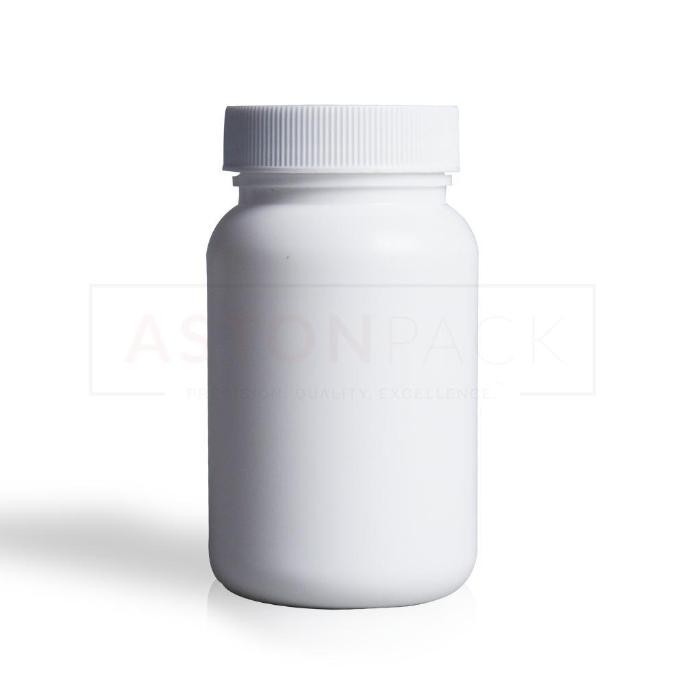 White Plastic Ayurvedic Tablet & Capsule Packaging Bottles - 60 Ml