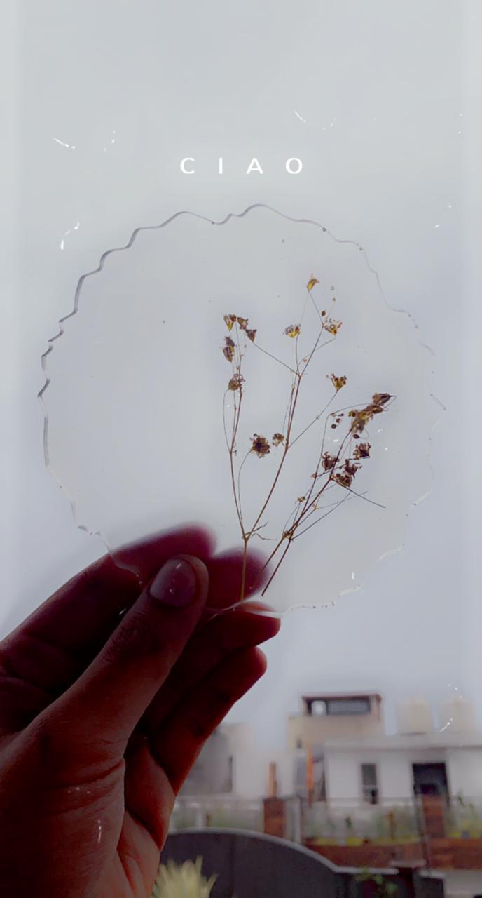 Nature Magic, Epoxy Resin Coasters Set Of 4
