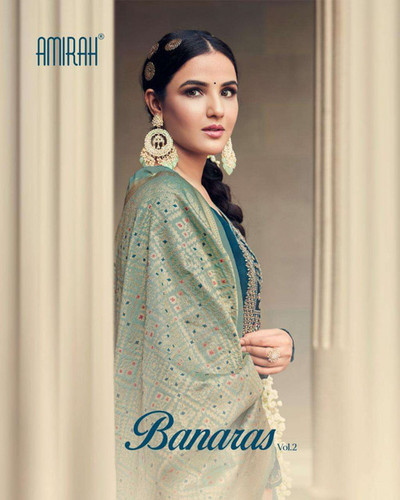 Amirah Banaras Vol-2 Satin Georgette Fantastic Suits Catalog