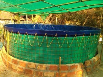Megatex 450 Gsm Pvc Biofloc Fish Tank 5x1.2 Mtr