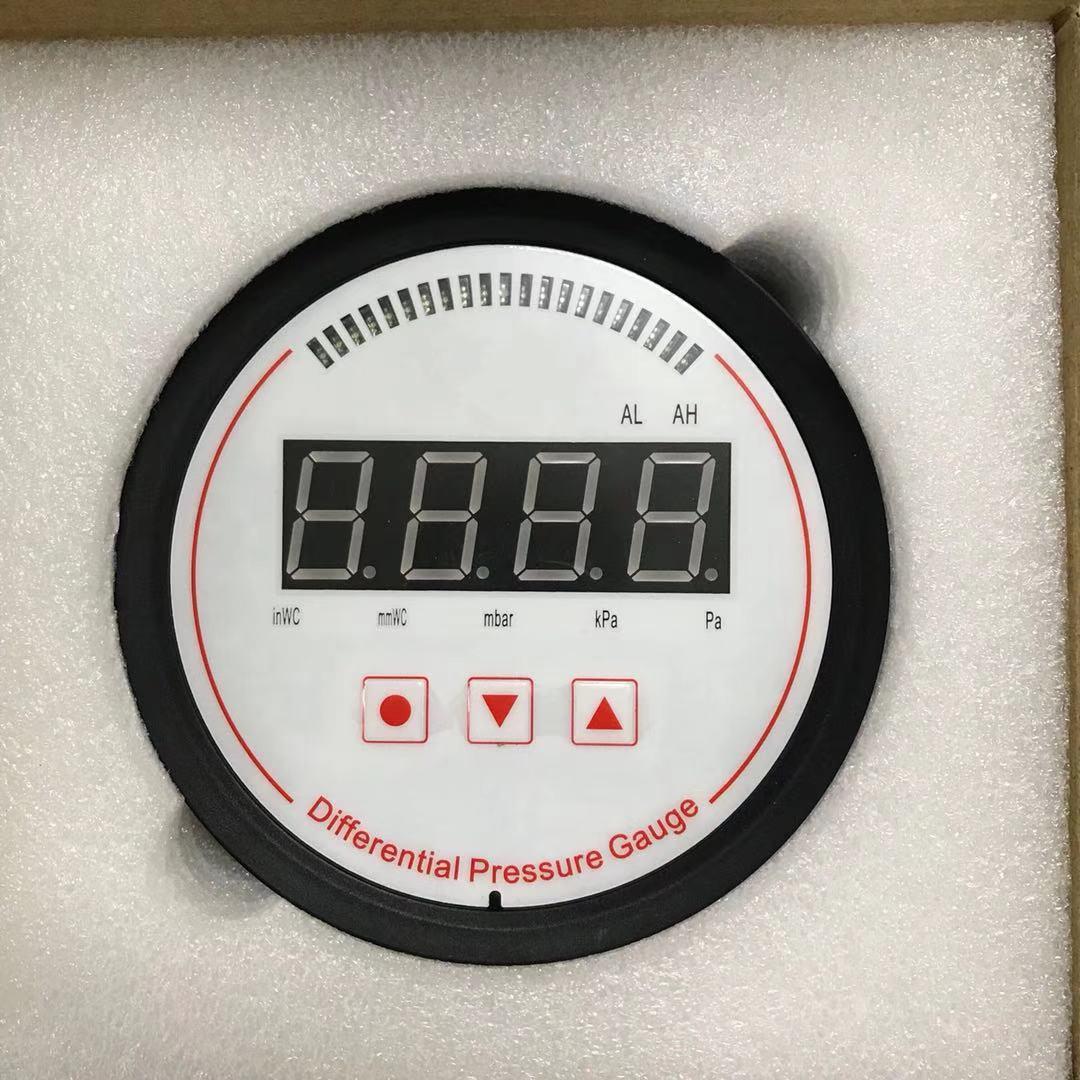 Gemtech Digital Differential Pressure Gauge - 2.5 Inch Diameter, Black Color | Back Mount, Standard Processing, Scale Range: Mm Wc/cm/pac/kpa/inch, Npt 1/8 Inch Thread