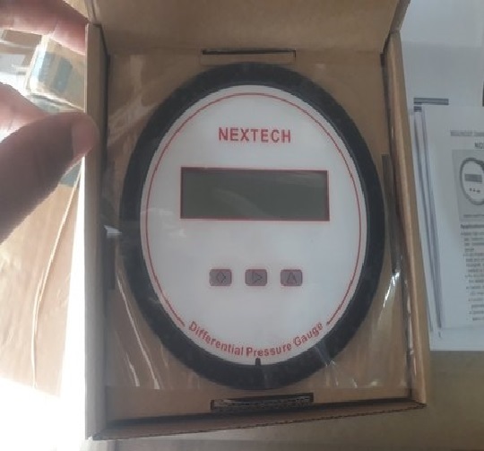 Gemtech Digital Differential Pressure Gauge - 2.5 Inch Diameter, Black Color | Back Mount, Standard Processing, Scale Range: Mm Wc/cm/pac/kpa/inch, Npt 1/8 Inch Thread