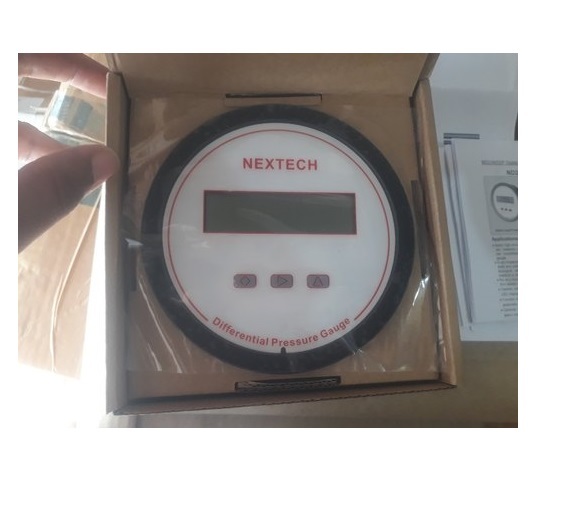 Gemtech Digital Differential Pressure Gauge - 2.5 Inch Diameter, Black Color | Back Mount, Standard Processing, Scale Range: Mm Wc/cm/pac/kpa/inch, Npt 1/8 Inch Thread