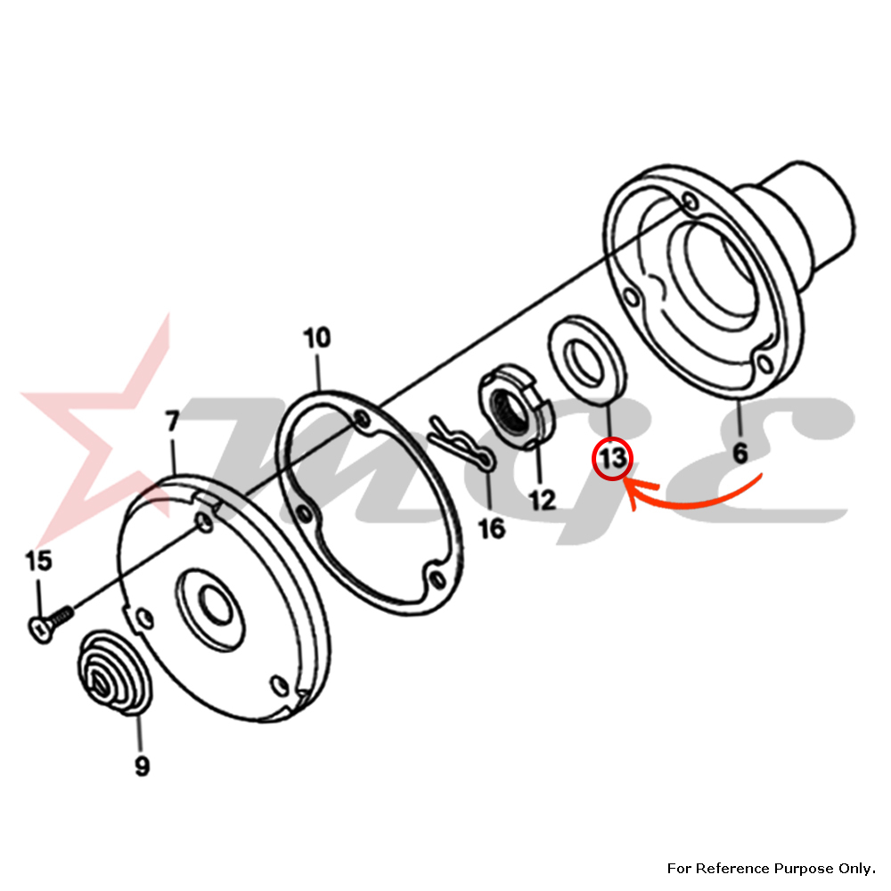 As Per Photo Washer, 14.2x26x3 For Honda Cbf125 - Reference Part Number - #90432-kpt-a00
