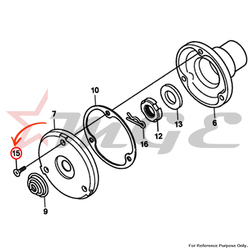 होंडा Cbf125 के लिए फोटो स्क्रू, ओवल, 5X12 के अनुसार - संदर्भ भाग संख्या - #93700 -05012-0A