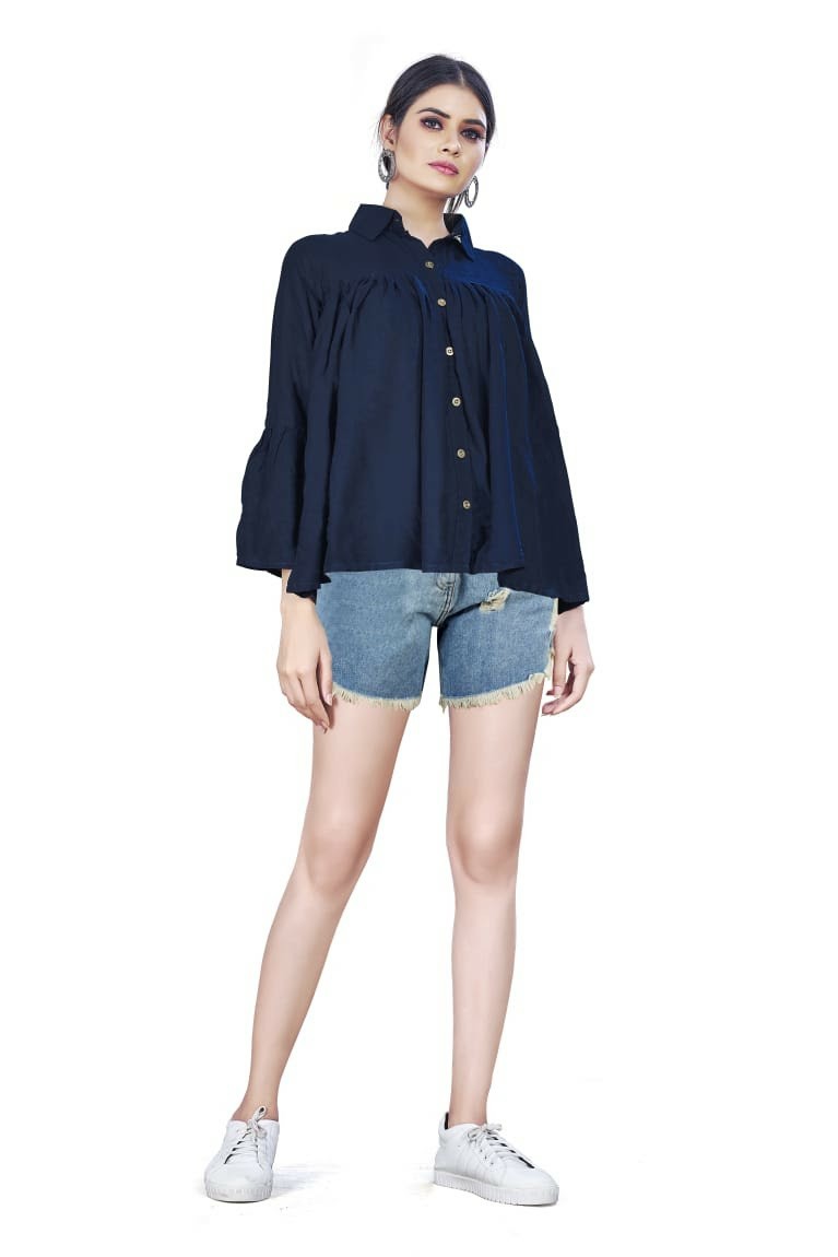 Western Top - Heavy 14kg Rayon Fabric | Full Stitched Readymade, Available In Sizes S, M, L, Xl