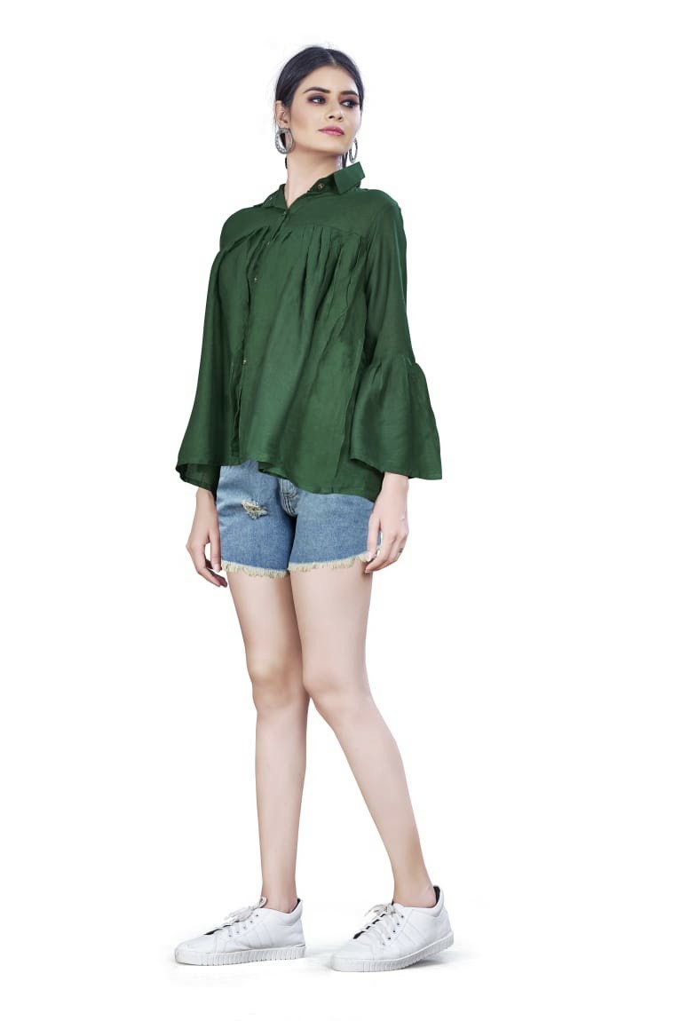 Western Top - Heavy 14kg Rayon Fabric | Full Stitched Readymade, Available In Sizes S, M, L, Xl