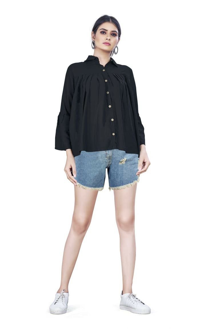Western Top - Heavy 14kg Rayon Fabric | Full Stitched Readymade, Available In Sizes S, M, L, Xl