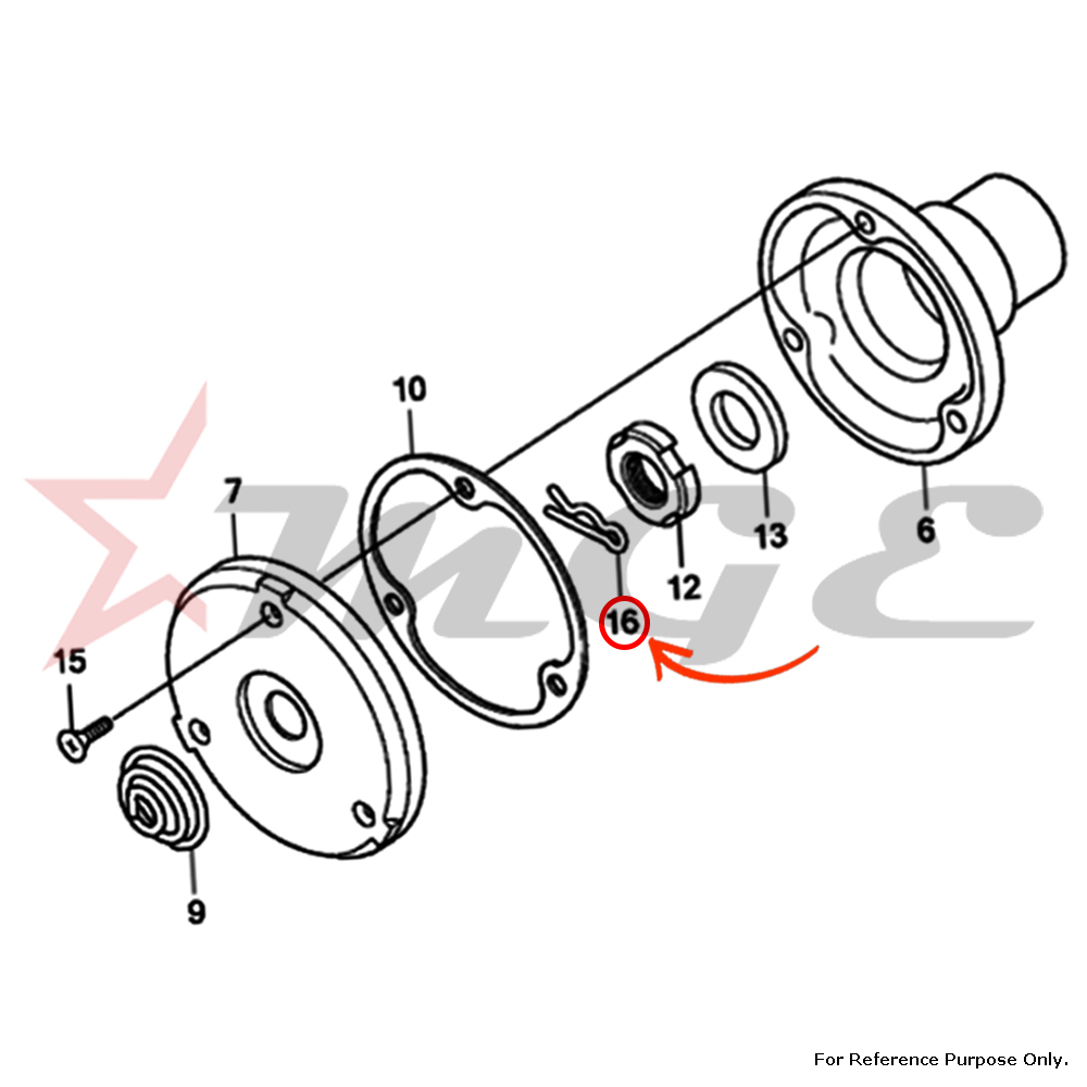 As Per Photo Pin, Lock, 8mm For Honda Cbf125 - Reference Part Number - #94251-08000