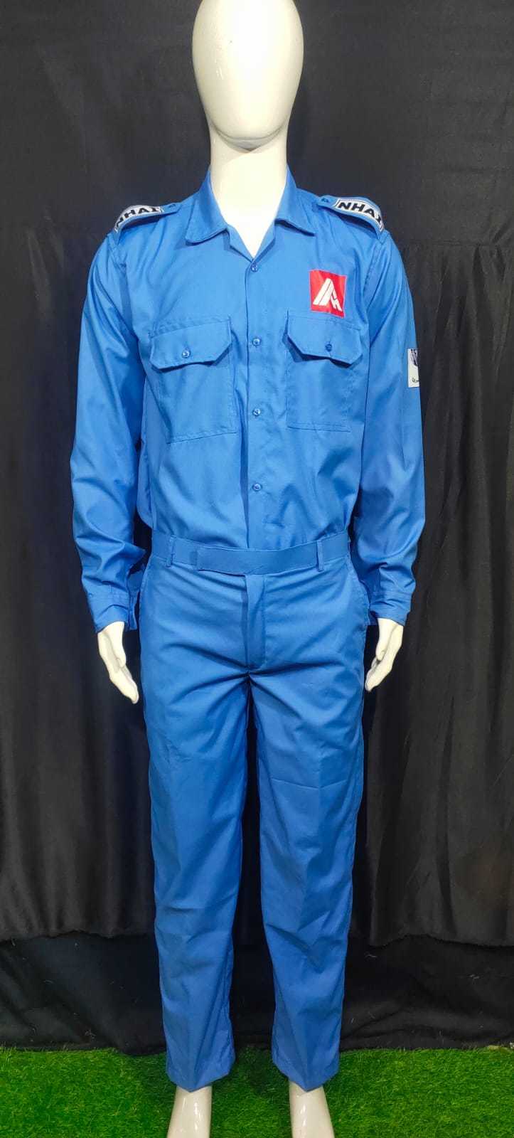 Workshop Uniform - Polyester Full Sleeve Sets | Petrol Blue With Customized Logo