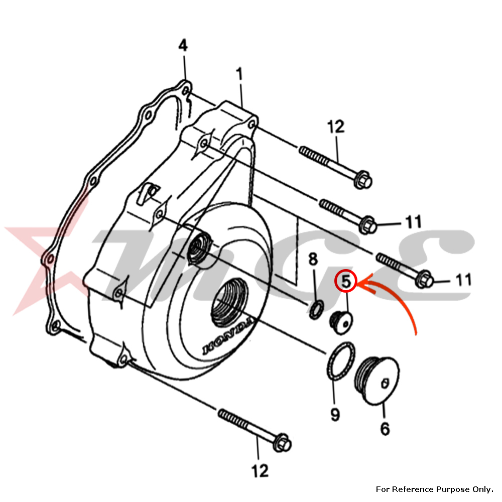 As Per Photo Cap, 14mm For Honda Cbf125 - Reference Part Number - #90084-mn8-010