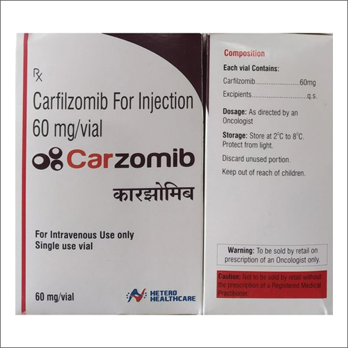 Carfilzomib Injection - 60mg Single Use Vial | Intravenous Dosage for Oncology, Hygienically Packaged, Quality Oriented