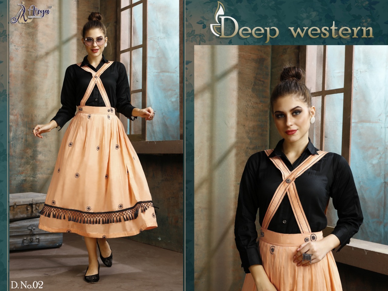 Designer Western 2-piece - Rayon Cotton Jam Work, Sizes M To Xxl, Short Sleeves | Breathable, Washable, Customized Logo, All Season