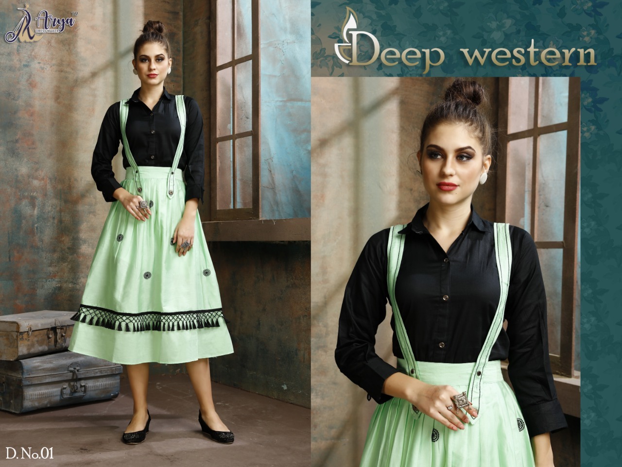 Designer Western 2-piece - Rayon Cotton Jam Work, Sizes M To Xxl, Short Sleeves | Breathable, Washable, Customized Logo, All Season