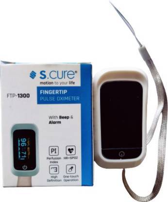 S.cure Fingertip Pulse Oximeter Ftp-1300 (Color-white) Application: After Switch On