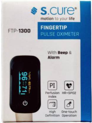 S.cure Fingertip Pulse Oximeter Ftp-1300 (Color-white) Application: After Switch On