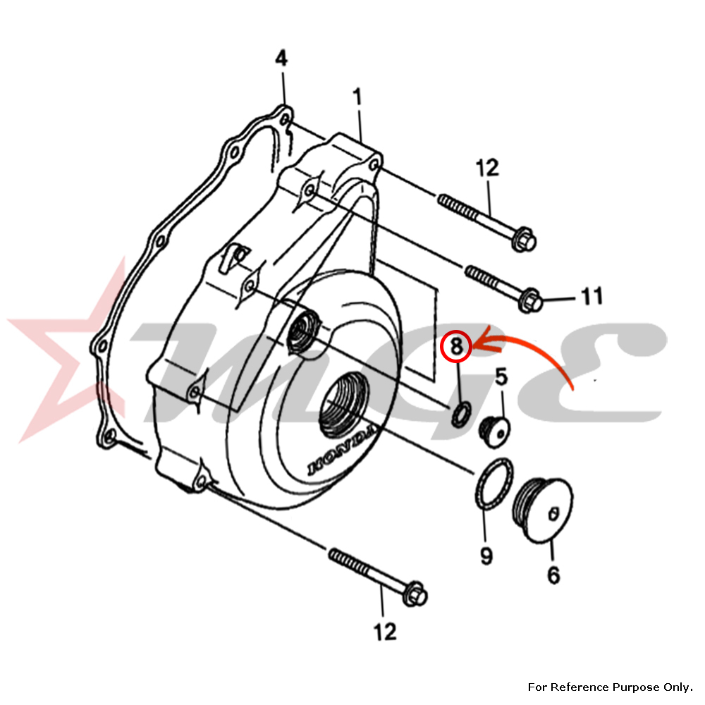 As Per Photo O-ring, 13.8x2.5 For Honda Cbf125 - Reference Part Number - #91303-krm-840