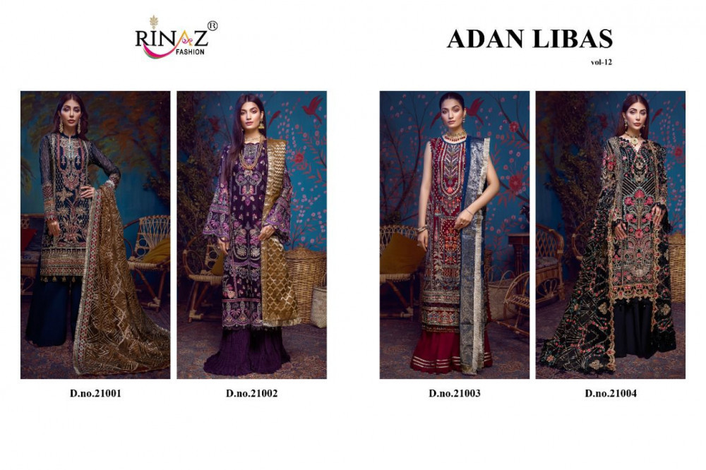 Rinaz Adan Libas Vol-12 Pakistani Style Georgette Heavy Salwar Kameez Catalog