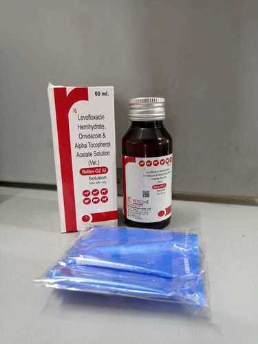 लेवोफ़्लॉक्सासिन हेमिहाइड्रेट ऑर्निडाज़ोल और अल्फा टोकोफ़ेरॉल एसीटेट समाधान 60 मि.ली.