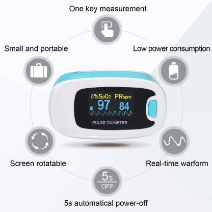 Contec Cms50n Oled Fingertip Pulse Oximeter By Omron Color Code: White Blue