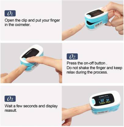 Contec Cms50n Oled Fingertip Pulse Oximeter By Omron Color Code: White Blue