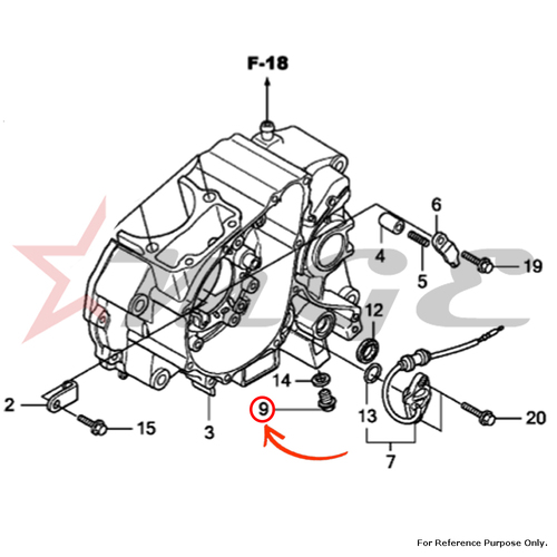 होंडा CBF125 के लिए बोल्ट, प्लग ड्रेन, 12 मिमी - संदर्भ भाग संख्या - #90131 -KSP-910, #90131 -KRM-840