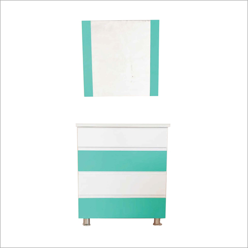 White And Nigeria Color Royal Mounted Pvc Vanity Cabinet - Finish: Glossy