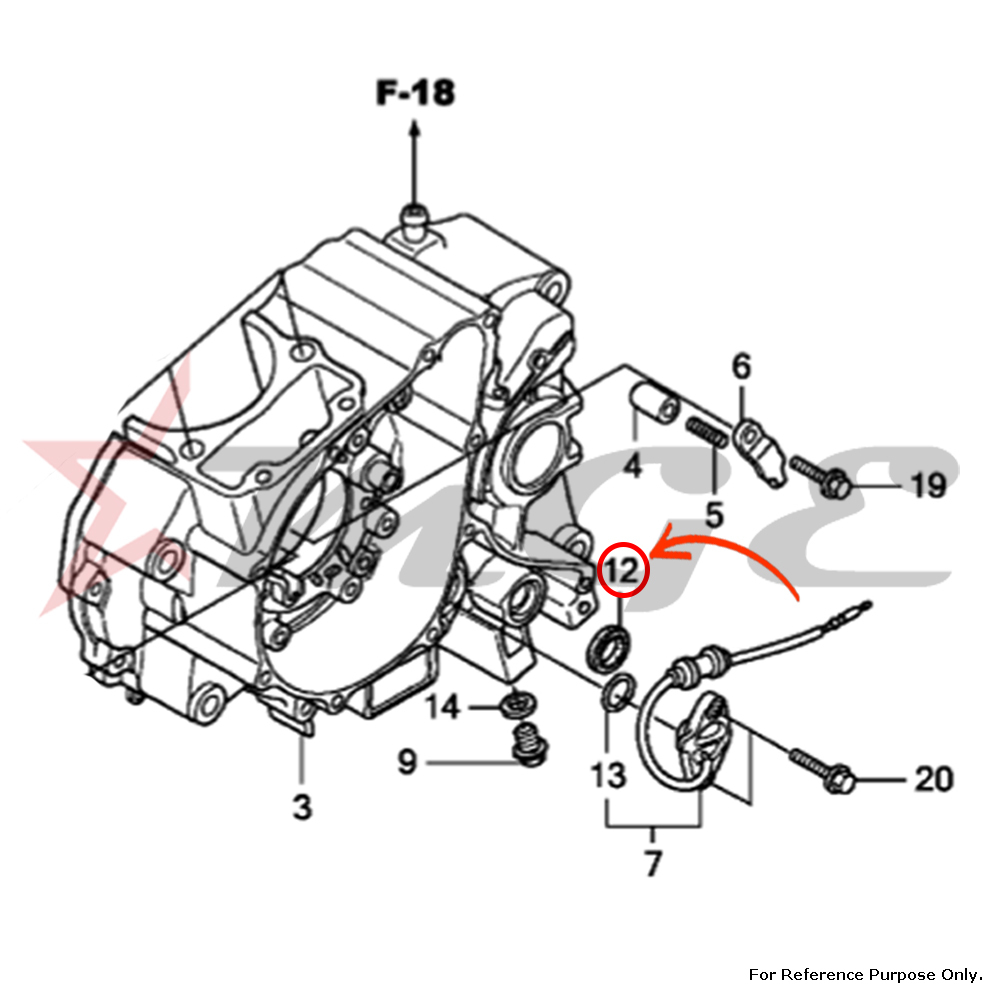 Oil Seal - 14x22x5mm | Durable Material For Honda Cbf125, Oem Reference #91203-ksp-911