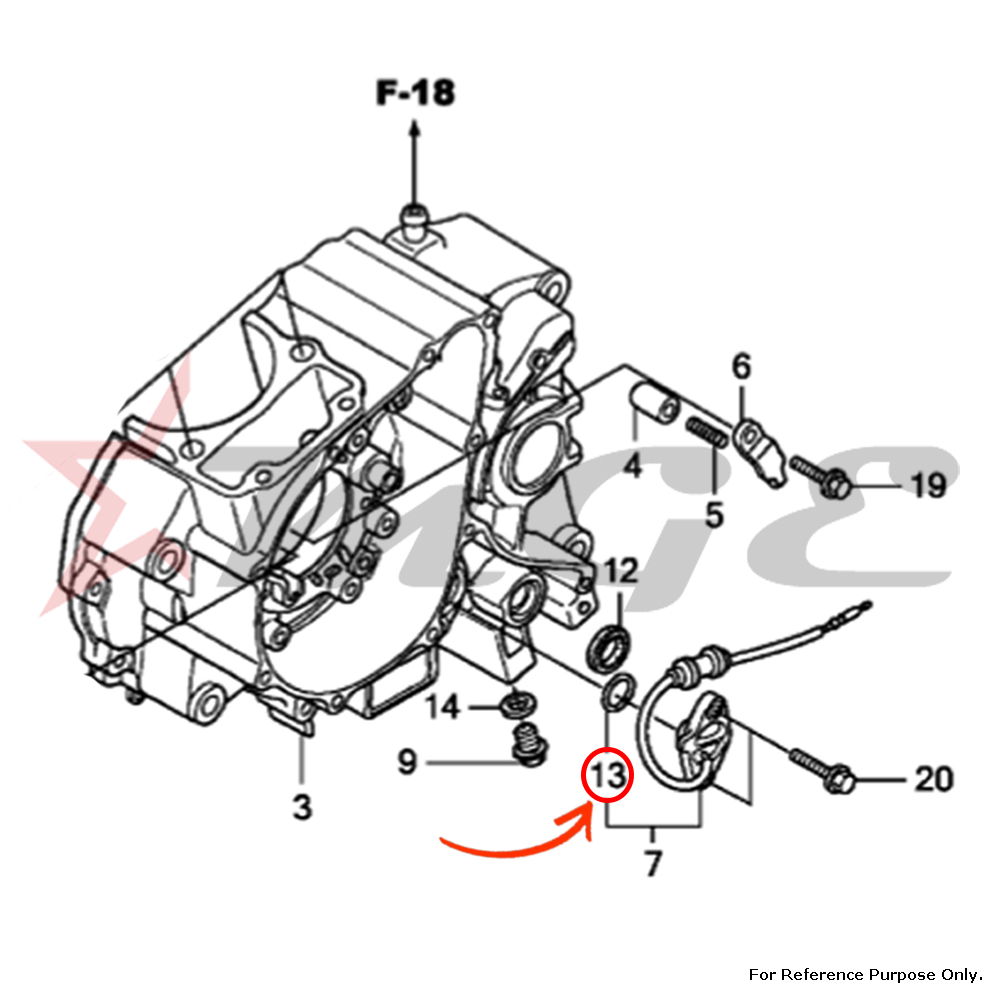 As Per Photo O-ring, 19.4x2.3 For Honda Cbf125 - Reference Part Number - #91305-kph-900