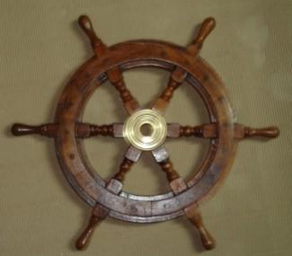 12 इंच लकड़ी का जहाज का पहिया