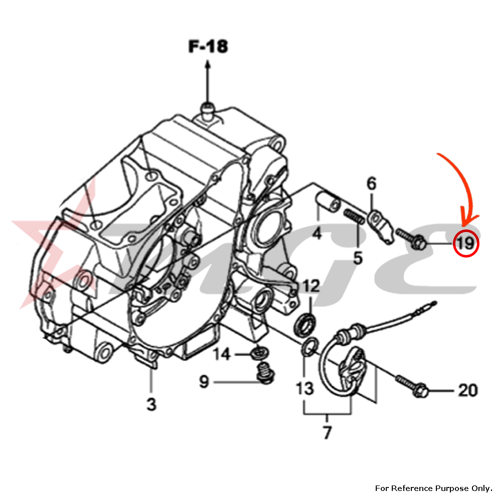 As Per Photo Bolt, Flange, 6x18 For Honda Cbf125 - Reference Part Number - #96001-06018-00