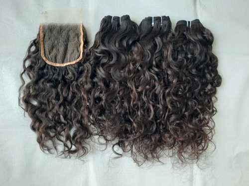 Weaving Natural Deep Curly Hair Wefts