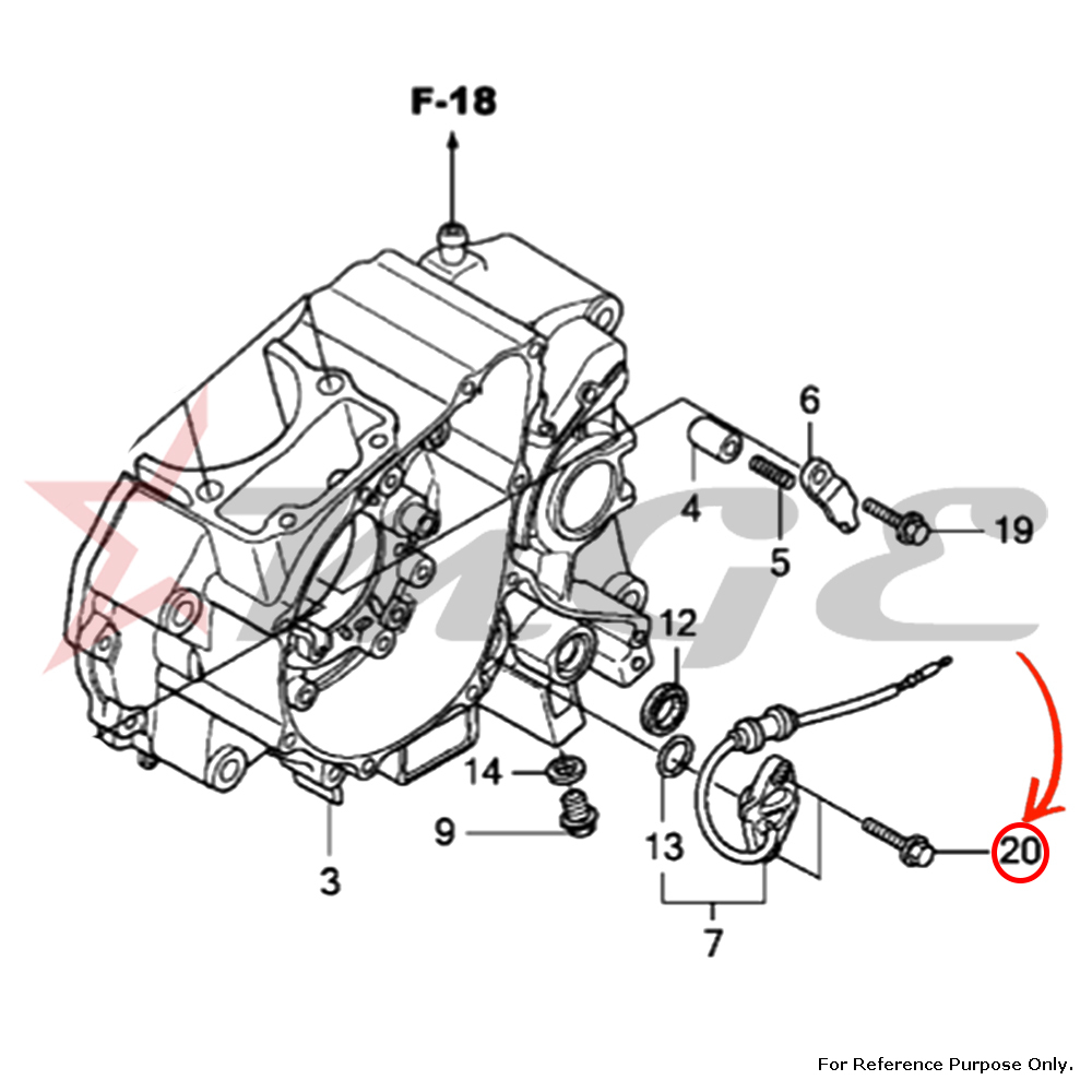 As Per Photo Bolt, Flange, 6x20 For Honda Cbf125 - Reference Part Number - #96001-06020-00