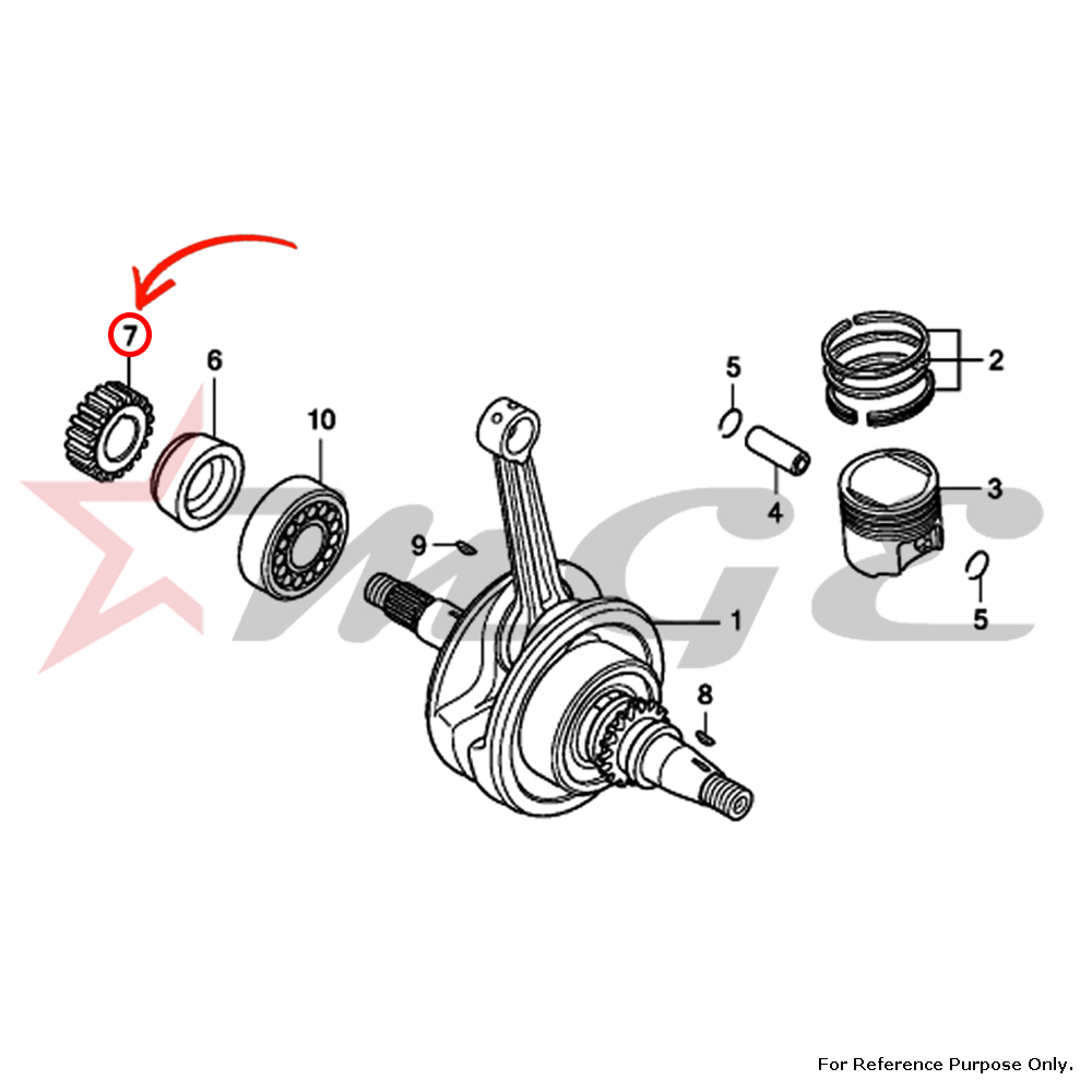 As Per Photo Gear, Primary Drive(20t) For Honda Cbf125 - Reference Part Number - #23121-krm-840