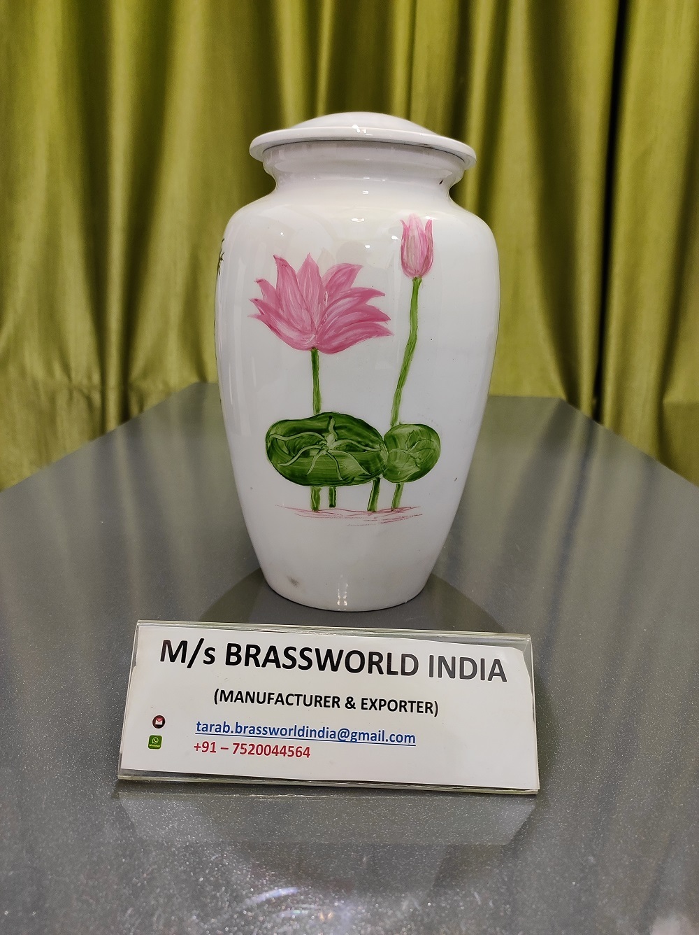 Aluminum Large Burial Hand Painted Urn Funeral Supplies