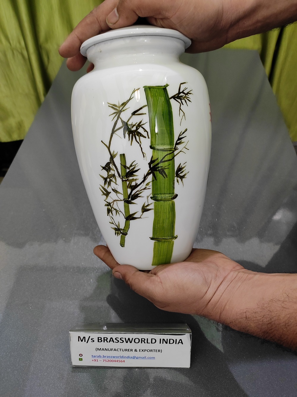 Aluminum Large Burial Hand Painted Urn Funeral Supplies