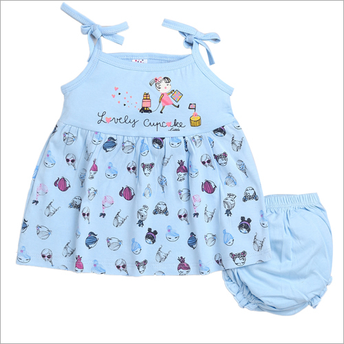 Multicolor Stitching Service Baby Printed Frocks