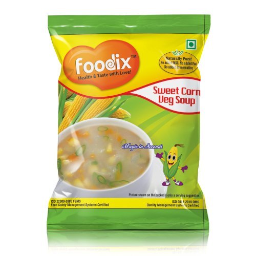 Soup Packaging Printed Pouch - Soft Pet Material, Custom Size, Versatile Color Options | 3-side Seal Design, Dimensional Accuracy, Hassle-free Performance