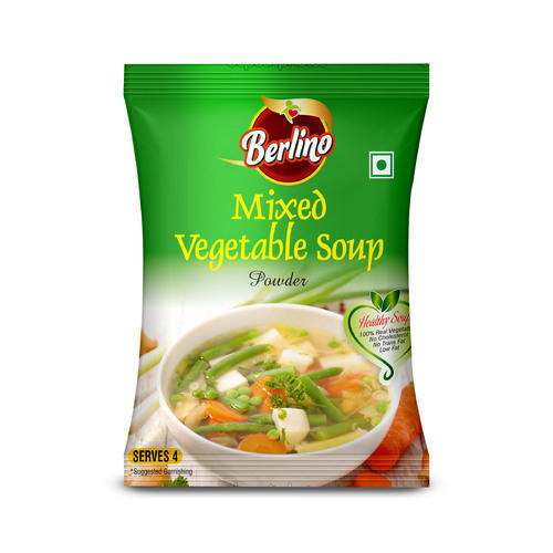 Soup Packaging Printed Pouch - Soft Pet Material, Custom Size, Versatile Color Options | 3-side Seal Design, Dimensional Accuracy, Hassle-free Performance